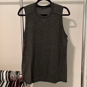 Mens Lululemon Metal Vent Tech Tank Heathered Black Sz Medium